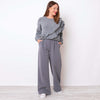 Pantalón Recto Elástico - Gris