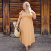Vestido Lino Misel  - Camel