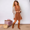 Vestido Lamet - Marrón