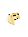 Anillo Personalizado Letter Signet Baño Oro - F