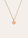 Collar Letter Rainbow Enamel Plata Baño Oro F