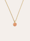 Collar Letter Rainbow Enamel Plata Baño Oro O