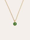 Collar Letter Rainbow Enamel Plata Baño Oro Z
