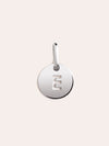 Mini Medallion Letter Plata - E