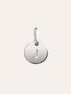 Mini Medallion Letter Plata - J