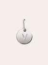 Mini Medallion Letter Plata - V