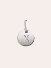 Mini Medallion Letter Plata - X