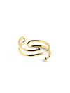 Anillo Double Dot Baño Oro