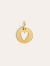 Charm Medallion Heart Baño Oro