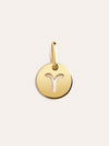 Charm Mini Medallion Zodiaco Plata Baño Oro Aries