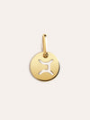 Charm Mini Medallion Zodiaco Plata Baño Oro Géminis