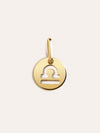 Charm Mini Medallion Zodiaco Plata Baño Oro Libra