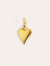 Charm Simple Heart Plata Baño Oro