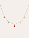 Collar Cascade Colors Plata Baño Oro