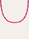 Collar Cala Dots Fucsia Baño Oro