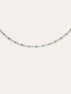 Collar Dots Turquoise Enamel Plata