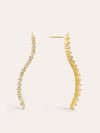 Pendientes Riviere Line Plata Baño Oro