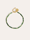 Pulsera Cala Dots Green Baño Oro