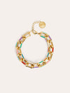Pulsera Link Rainbow Enamel Baño Oro
