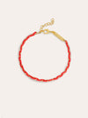 Pulsera Yarn Red Plata Baño Oro