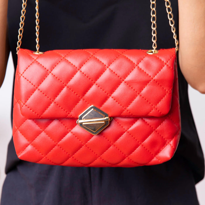 Bolso Acolchado Camil - Rojo