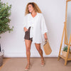 Camisa Edras Ef. Lino - Blanco