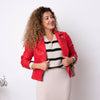Biker Magen Ef. Piel - Rojo