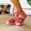 Sandalia Crochet - Fucsia