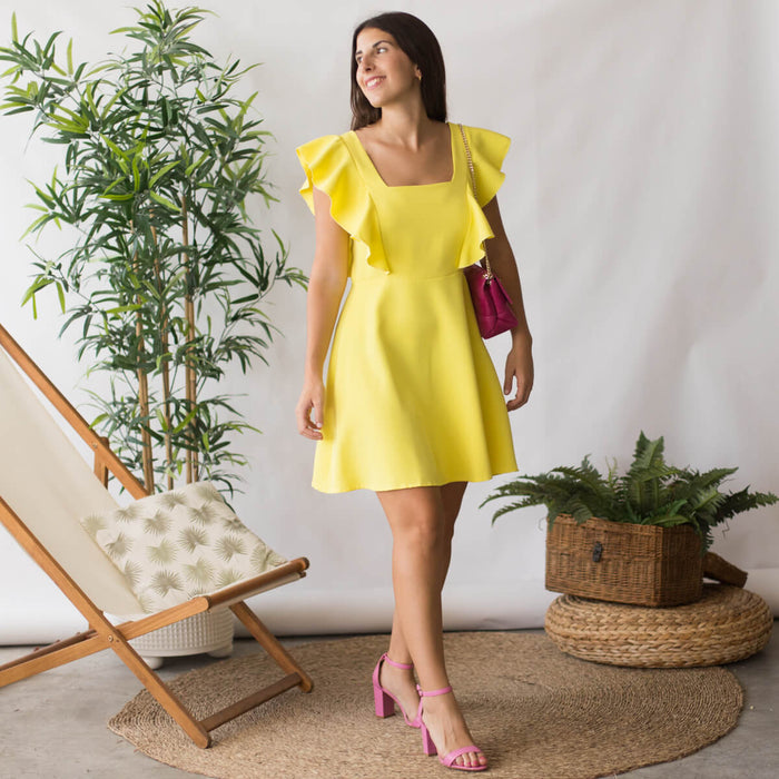 Vestido Ikito  - Amarillo