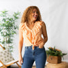 Blusa Urdina Vichy  - Naranja