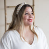 Diadema Nudo Cuadro Alicia - Mostaza