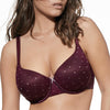 Sujetador mujer selene dalia Copa D Burdeos