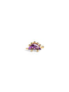 Pendiente Suelto Dinosaurio Piedra Morado Oro 18k