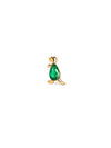 Pendiente Suelto Dinosaurio Piedra Verde Esmeralda Oro 18k