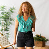 Blusa Vicelma Flores - Verde