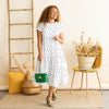 Vestido Momba Topos - Blanco