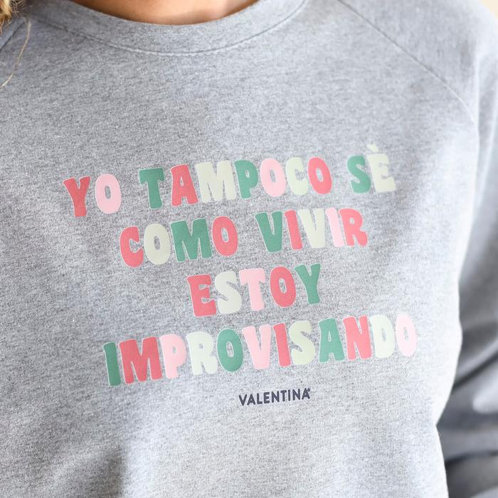 Sudadera Improvisando - Gris